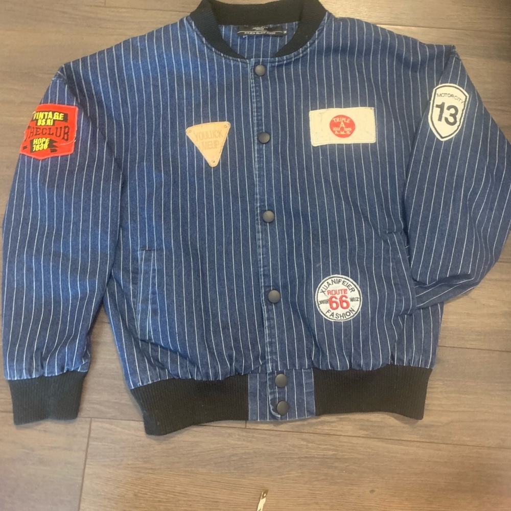 Pinstripe bomber